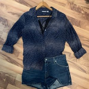 Navy Halogen Light Blouse